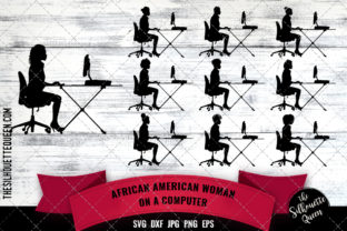 Black Woman on a Computer Graphics for Crafts