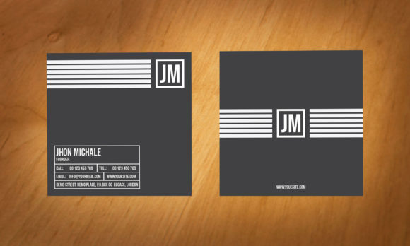 Simple Square Business Cards for Modern Branding
