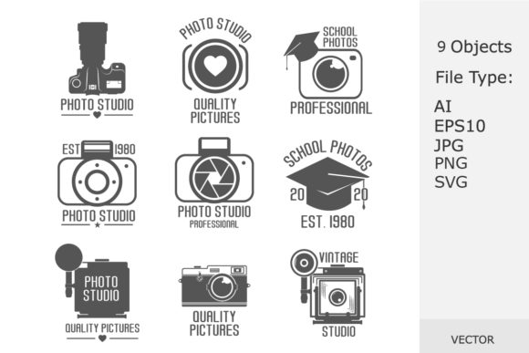 Studio Photo Vector Logo Set