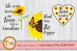 Sunflower Quote Graphics for Crafts